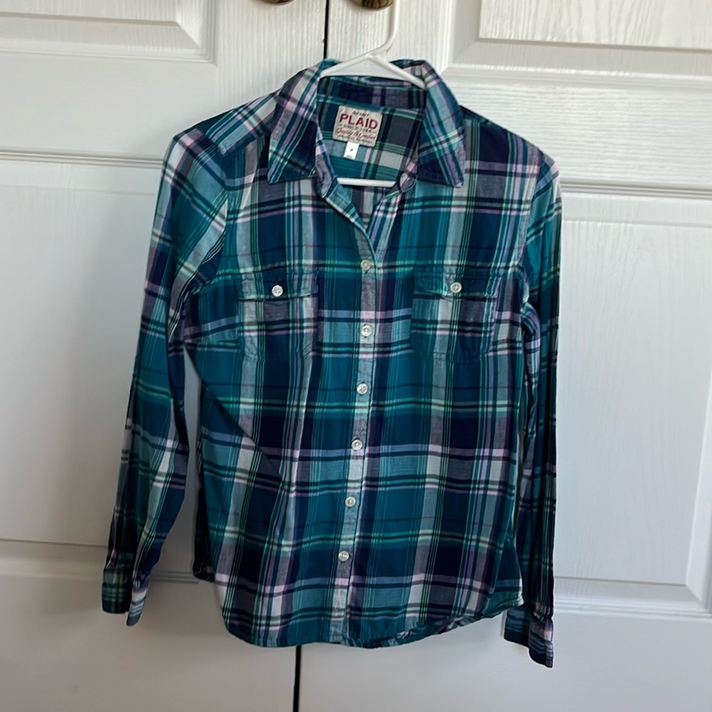 Old Navy blue/purple flannel